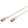 Image de Digitus CAT 6 S-FTP Câble patch Cu LSZH AWG 27/7 Long 0,5 m 10 pcs Couleur Blanc (S/FTP, CAT6, 0.50 m), Câble réseau