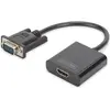 Image de Digitus VGA à (HDMI, VGA, 4.50 cm), Adaptateur données + vidéo, Noir