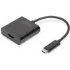 Image de Digitus Publicité graphique USB Type-C 4K HDMI 4K. (HDMI, 15 cm), Adaptateur données + vidéo, Noir