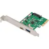 Image de Digitus Carte PCIe, USB Type-C  + USB-A, Contrôleur SATA