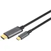 Image de Digitus USB Typ C   HDMI (Typ A) (1.80 m), Câble vidéo, Gris
