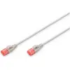 Image de Digitus Câble de raccordement fin CAT 6 U/UTP (U/UTP, CAT6, 0.25 m), Câble réseau