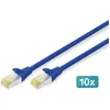 Image de Digitus CAT 6A S/FTP Patchkabel, 10 Stück (S/FTP, CAT6a, 0.25 m), Câble réseau
