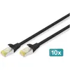 Image de Digitus Cordon de raccordement CAT 6A S/FTP, 10 pièces (S/FTP, CAT6a, 0.25 m), Câble réseau