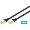 Image de Digitus CAT 6A S/FTP patch cord, 10 pieces (S/FTP, CAT6a, 1 m), Câble réseau