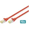 Image de Digitus CAT 6A S/FTP patch cord, 10 pieces (S/FTP, CAT6a, 2 m), Câble réseau