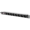 Image de Digitus, Multiprise, Multiprise avec profilé en aluminium avec interrupteur, 7 prises CEE 7/5, câble d'alimentation de 2 (7x, PECO 7/5, 2 m)