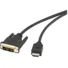 Image de Renkforce HDMI vers DVI 18+1 pins. Câble de connexion 5 m (5 m), Câble vidéo, Noir