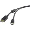 Image de Renkforce Câble de connexion DisplayPort vers HDMI 1,8 m (1.80 m), Câble vidéo, Noir