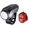 Image de Sigma Kit déclairage de vélo AURA 35 / Nugget Set LED à batterie noir