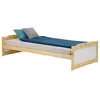 Image de Lit en pin FRITZ, 90 x 200 cm, coloris naturel et blanc
