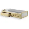 Image de Lit andrea idimex 205 x 96 x 49 cm en pin sans sommier de couleur