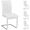 Image de Lot de 4 chaise idimex en metal non empilable non pliable H. 94 cm interieur blanc