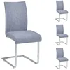 Image de Lot de 4 chaises ALADINO, en tissu gris