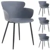 Image de Lot de 4 chaise de bureau idimex interieur non empilable non pliable en plastique H. 82 cm gris