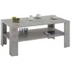 Image de Table basse LORIENT, table de salon rectangulaire avec 1 étagère espace de rangement ouvert, en mélaminé décor béton