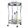 Image de Chariot de service VEGA, en métal chromé et verre trempé noir