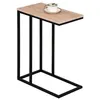 Image de Bout de canapé DEBORA table d'appoint table à café table basse de salon cadre en métal noir et plateau en MDF décor chêne sauvage