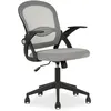 Image de Chaise de bureau ergonomique EREN Gris Réglable en hauteur avec Accoudoirs, Assise Rembourrée Confortable