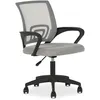 Image de Chaise de bureau ergonomique JAKE Gris Réglable en hauteur avec Accoudoirs, Assise Rembourrée Confortable