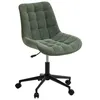 Image de Chaise de bureau VASILO en velours côtelé - Vert sauge