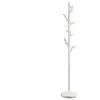 Image de Porte-manteaux ZENO portant à vêtements sur pied en forme d'arbre avec 6 crochets sur différentes hauteurs, en métal laqué blanc