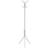 Image de Porte-manteaux ARIST portant pour vêtements sur pied hauteur 174 cm avec 8 crochets, meuble d'entrée en métal laqué blanc
