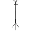 Image de Porte-manteaux ARIST portant pour vêtements sur pied hauteur 174 cm avec 8 crochets, meuble d'entrée en métal laqué noir