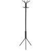 Image de Porte-manteaux ARIST portant pour vêtements sur pied hauteur 174 cm avec 8 crochets, meuble d'entrée en métal laqué gris