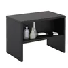 Image de Table de chevet DION, table de nuit casier avec 1 niche, en mélaminé noir mat