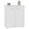 Image de Buffet salle à manger FIRMIN L 60 cm blanc avec 2 portes, bahut bas, meuble de rangement style moderne