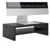 Image de Support d'écran d'ordinateur DISPLAY, réhausseur pour moniteur avec étagère intermédiaire, longueur 42 cm, en mélaminé noir mat