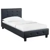 Image de Lit simple GENERIQUE 90x190 sommier tete de lit - sommier a lattes noir
