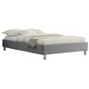 Image de Lit futon simple NIZZA, 120 x 190 cm, avec sommier, revêtement en tissu gris