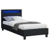 Image de Lit 1 place idimex 96 x 206 x 85 cm en tissu sommier a lattes pour 2 personnes de couleur