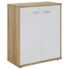 Image de Buffet salon FIRMIN L 60 cm - Coloris chêne sauvage et blanc