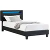 Image de Lit idimex 202 x 106 x 101 cm en synthetique sommier a lattes pour 2 personnes de couleur