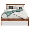Image de Lit 140 x 200 avec sommier APOANA en bois massif - Coloris châtaignier