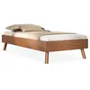 Image de Lit futon KARRI 90 x 200 cm, en bois massif - Coloris châtaignier