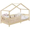 Image de Lit cabane LISAN 90 x 200 cm, en pin massif naturel