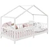 Image de Lit cabane idimex 90x190 en bois massif barriere - sans sommier blanc