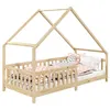 Image de Lit idimex 206 x 96 x 158 cm en pin sans sommier pour 2 personnes de couleur