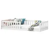 Image de Lit enfant GUSTAVO type Montessori, couchage 90x200 cm, en pin massif lasuré blanc