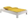 Image de Lit futon THOMAS couchage double 140 x 200 cm 2 places / 2 personnes, en pin massif lasuré blanc