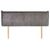 Image de Tête de lit OVIO 160 sur pieds, en tissu - Gris