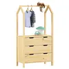 Image de Commode AMIRA type Montessori, avec 3 tiroirs, en pin massif naturel