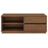 Image de Meuble TV MAITE L 110 cm 2 tiroirs en bois massif - Coloris châtaignier
