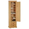 Image de Armoire TEQUILA avec 1 porte et 2 tiroirs, en pin massif finition teintée et cirée