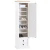 Image de Armoire TEQUILA avec 1 porte et 2 tiroirs, en pin massif lasuré blanc et brun