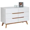 Image de Commode chambre TIBOR L 98 cm en bois massif - Blanc